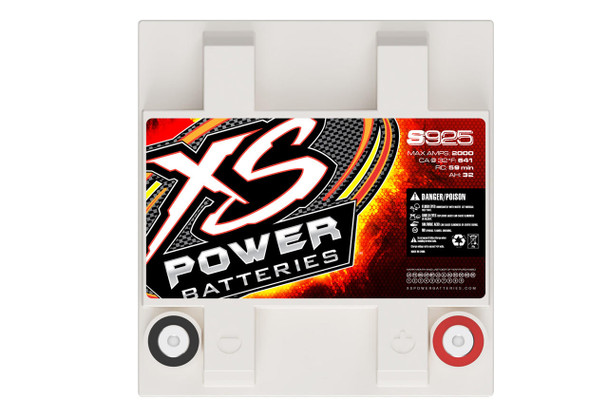 XS Power S925 - 12V AGM Starting Battery, Max Amps 2,000A CA 550A