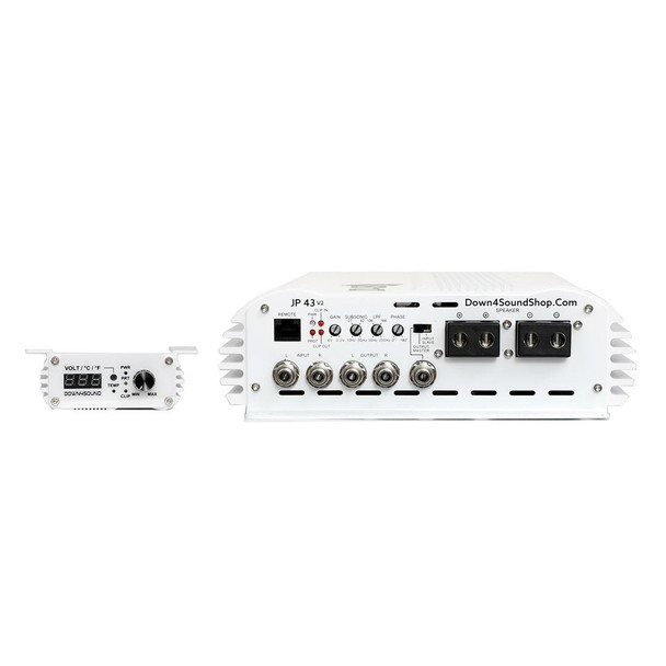  DOWN4SOUND | JP43 V2 WHITE GLOSS | 4300W RMS AMPLIFIER 