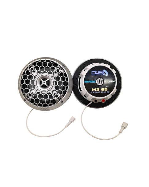 DOWN4SOUND | M3 MARINE 6.5 RGB | 6.5" MARINE COAXIAL SPEAKER SET | 175W RMS EACH | 4 OHM