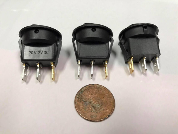 BLUE LED SPST SNAP IN ROCKER SWITCH