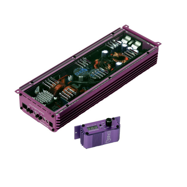  DOWN4SOUND | MM3000KFD V2 (MINI MAXX) - PURPLE | 3000W RMS MINI | FULL BRIDGE AMPLIFIER 