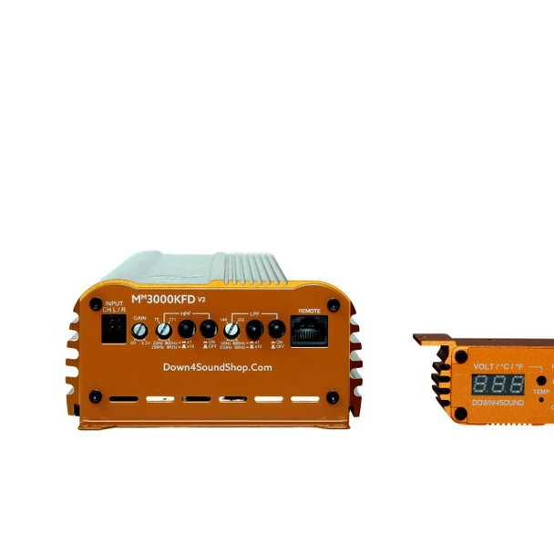 DOWN4SOUND | MM3000KFD V2 (MINI MAXX) - ORANGE | 3000W RMS MINI | FULL BRIDGE AMPLIFIER