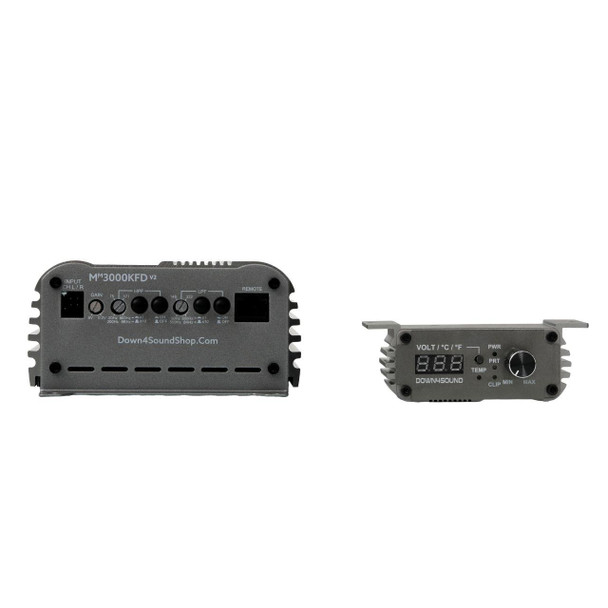 DOWN4SOUND | MM3000KFD V2 (MINI MAXX) - GRAY | 3000W RMS MINI | FULL BRIDGE AMPLIFIER