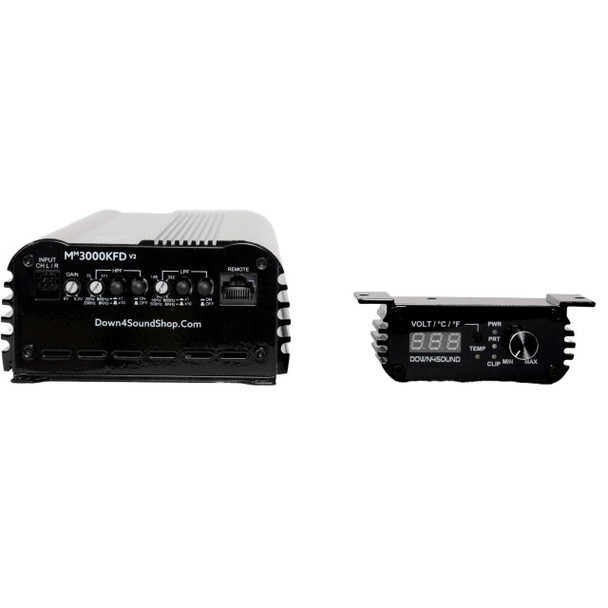  DOWN4SOUND | MM3000KFD V2 (MINI MAXX) - BLACK GLOSS | 3000W RMS MINI | FULL BRIDGE AMPLIFIER 