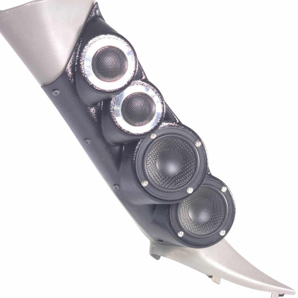  DOWN4SOUND PODS | DUAL 3.5" + DUAL 2" LARGE A-PILLAR SPEAKER PODS FOR THE FOR THE 2000-2006 CHEVROLET AVALANCHE, TAHOE, SUBURBAN, SILVERADO, GMC YUKON, SIERRA & CADILLAC ESCALADE 