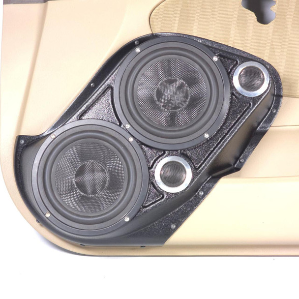  DOWN4SOUND PODS | DUAL 6.5" + DUAL 2" FRONT DOOR SPEAKER PODS FOR THE 2001-2005 HONDA CIVIC 4 DOOR SEDAN 
