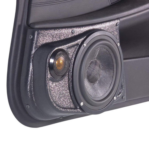  DOWN4SOUND PODS | 6.5" + 2" FRONT DOOR SPEAKER PODS FOR THE 2004-2007 BMW 5 SERIES 