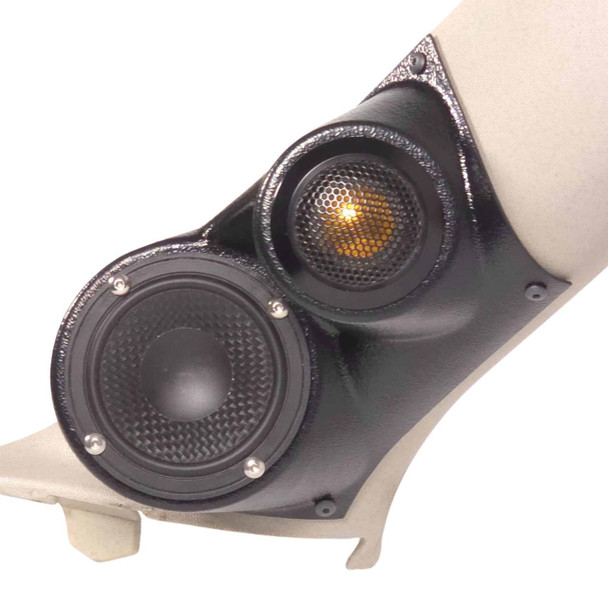  DOWN4SOUND PODS | 3.5" + 2" LOWER A-PILLAR SPEAKER PODS FOR THE 2005-2010 DODGE CHARGER 