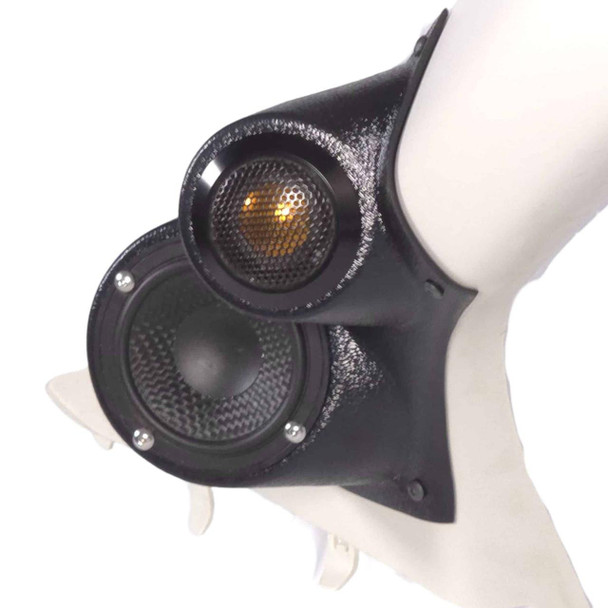  DOWN4SOUND PODS | 3.5" +  2" LOWER A-PILLAR SPEAKER PODS FOR THE 2014-2018 JEEP CHEROKEE 