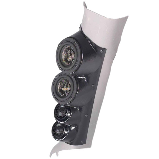  DOWN4SOUND PODS | DUAL 3.5" + DUAL 2" LARGE A-PILLAR SPEAKER PODS FOR THE 2015-2020 CHEVROLET TAHOE, SUBURBAN & GMC YUKON 