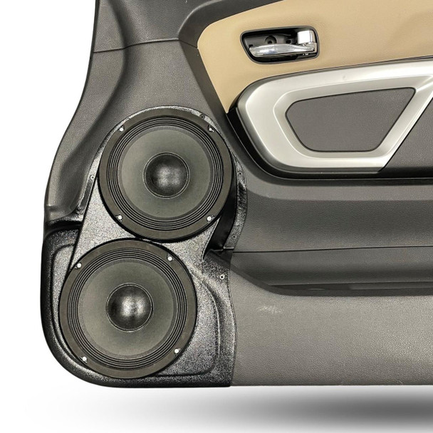  DOWN4SOUND PODS | DUAL 8" SPEAKER PODS FOR THE FRONT DOOR OF A 16-24 NISSAN TITAN 