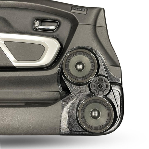  DOWN4SOUND PODS | DUAL 6.5" AND  3.5" SPEAKER PODS FOR THE FRONT DOOR OF A 16-24 NISSAN TITAN 