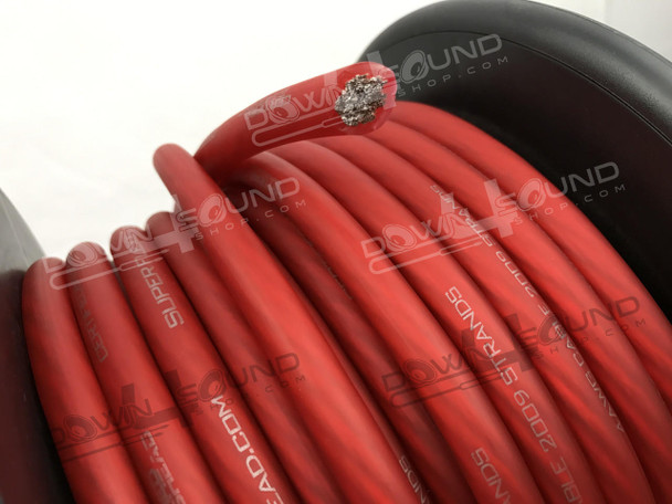 Certified Basshead 100ft 4 AWG CCA Wire Red