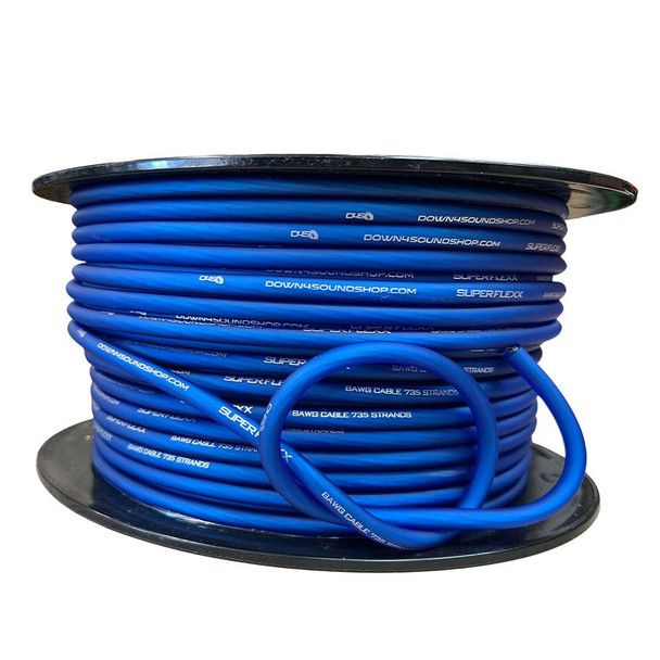 Down4Sound 250ft 8g Tinned OFC Wire Blue