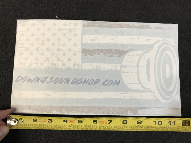 SMALL DOWN4SOUND FLAG STICKER HORIZONTAL ORIENTATION