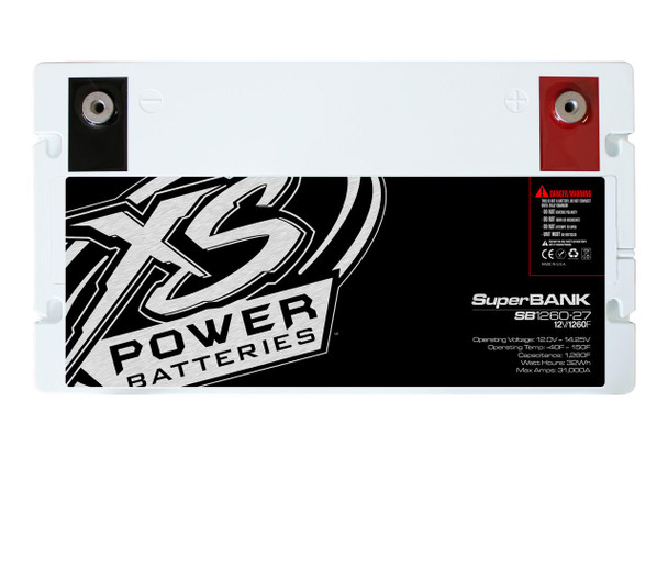 XS Power SB1260-27 - 12V Super Capacitor Bank, Group 27, Max Power 8,000W, 1260 Farad