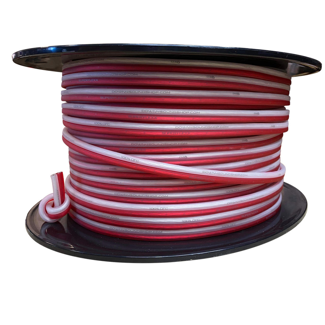 Down4Sound 250ft 14G OFC Speaker Wire ( Red & Clear ) - Down4Sound