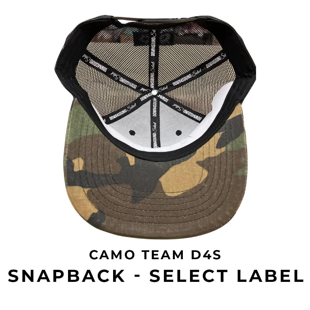 TEAM D4S CAMO Select Label SNAP BACK with MESH SLIGHT CURVED BILL