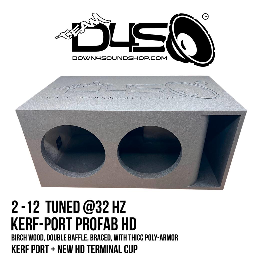 DOWN4SOUND | PRO-FAB V2 2 12 | 2 12 SUB BOX | DUAL 12-INCH KERF