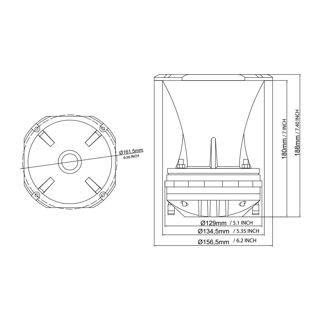 DOWN4SOUND | D4S- SUPER HORN 100 NEO - 200W RMS | 4 OHM