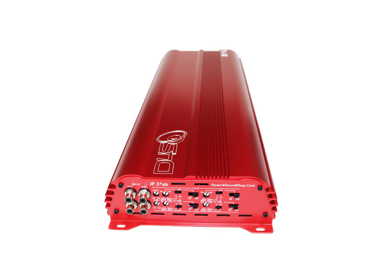 ザシアンページ DOWN4SOUND JP34 AB RED | 590W RMS - 4 CHANNEL AMPLIFIER