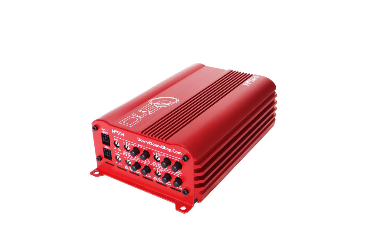 即発送 Maxon AM3 AMP MANIA DOWN4SOUND MM504 (MINI MAXX) - RED | 300W RMS MINI 4 CH CAR AUDIO