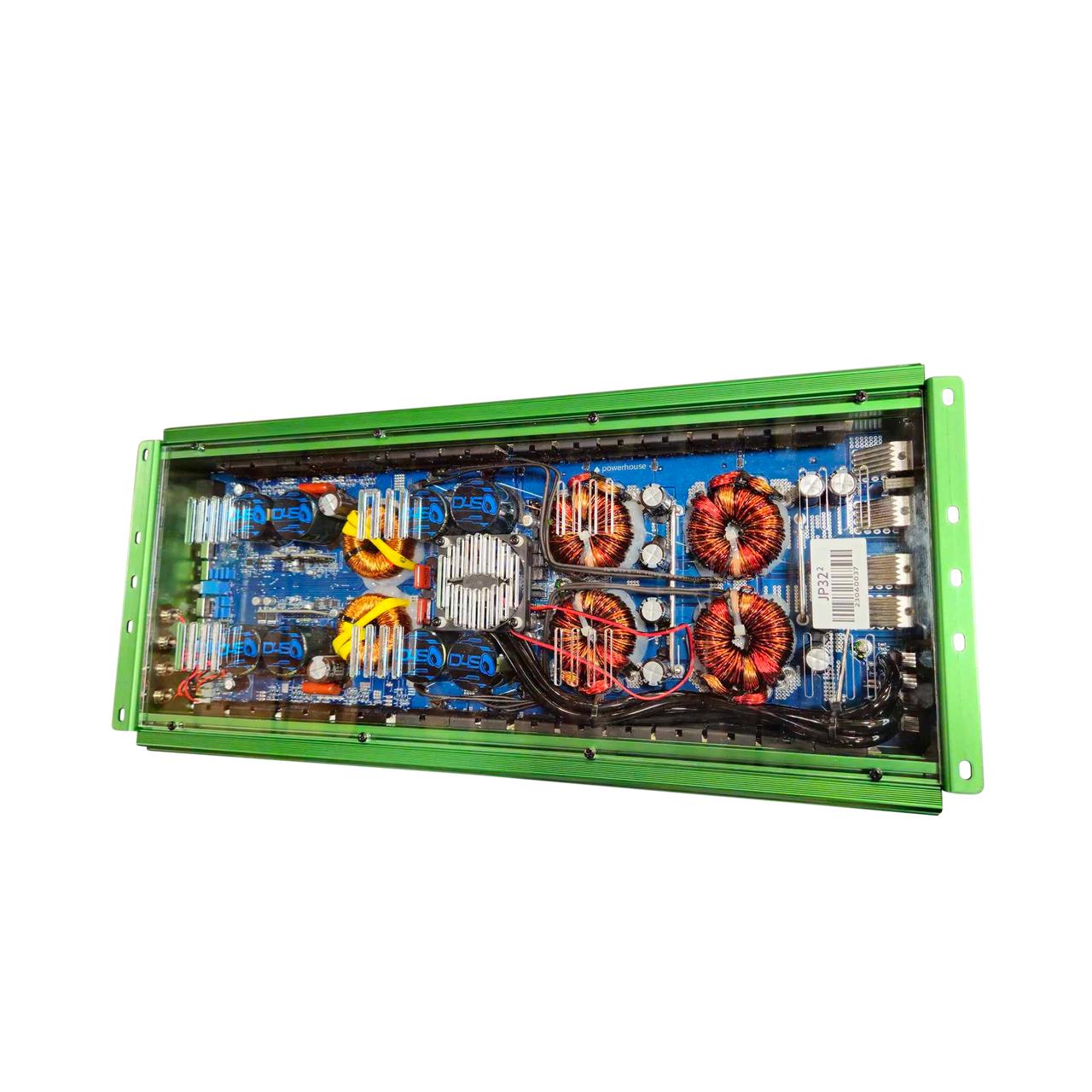 DOWN4SOUND JP322 GREEN | 6000W RMS - 2 CHANNEL AMPLIFIER