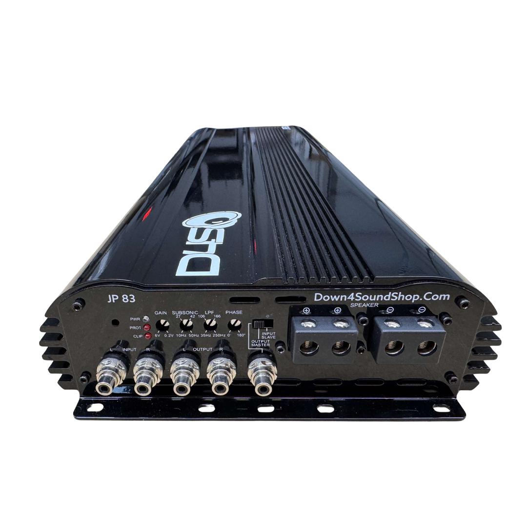 DOWN4SOUND JP83 BLACK GLOSS | 8300W RMS AMPLIFIER - Down4Sound Shop