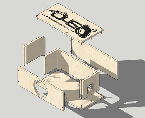 Down4Sound PRO-FAB DIY Flat Pack Single 8-Inch Ported