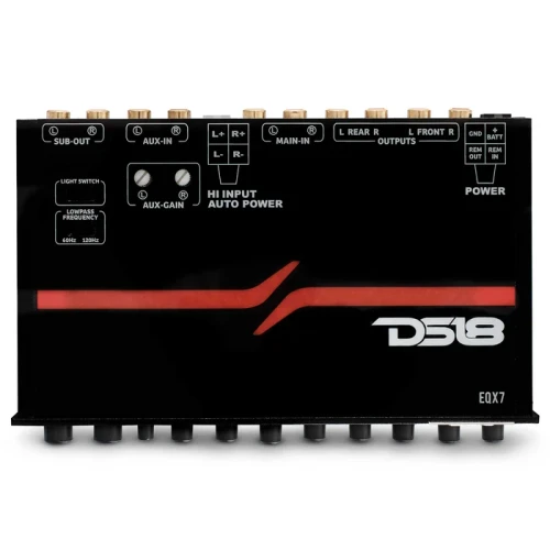 DS18 AUDIO | High Volt 7-Band Equalizer with High Level Input and