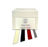 Heaven Scent Wholesale, bespoke label large 12x8cm 3-wick candles made with natural, soy, vegan wax and fragrance & essential oils, in a cracker box with ribbon.