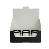 Heaven Scent wholesale, bespoke label 3x votive gift box Black Gloss glass candles made with natural, soy, vegan wax and fragrance & essential oils