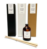 Heaven Scent Wholesale, bespoke label 100ml brown apothecary bottle reed diffuser kit, made with an alcohol-free base blended with essential/fragrance oils.