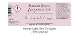 Wholesale bespoke label,10ml essential oil for oil burners, room scenters, candle making, pot pourri and massage oil. Pink Botanical - Heaven Scent Branded Reed Labels
