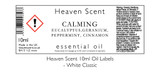 Wholesale bespoke label, 10ml fragrance oil for oil burners, room scenters, candle making, pot pourri and massage oil. Made in England. White Classic - Heaven Scent Branded Reed Labels