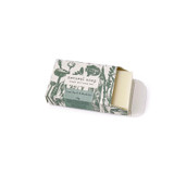 Wholesale, bespoke label, 100g Lime, Basil & Mandarin palm free soap bar, made in England in a beautifully illustrated coloured box.