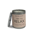 Wholesale, wellbeing range natural, soy, vegan 200ml travel tin candle, blended with essential oils. Try To Relax: Geraium, Sweet ORange, Lavender & Ylang Ylang