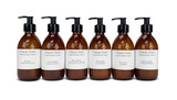 Wholesale, bespoke label 250ml brown glass bottle with pump, 99% natural almond oil, shea butter, argan oil base, hand & body lotion, essential oil.