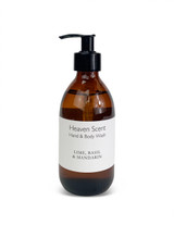 Wholesale, CLASSIC RANGE 250ml brown glass bottle with pump, vegan shower, hand, body gel wash, essential oil. HEAVEN SCENT. Aroma: Lime, Basil & Mandarin
