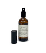 Wholesale, Ceramic range brown glass bottle room & pillow spray, blended with essential oils. Shiso, Vetiver & Frankincense