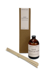 Wholesale, wellbeing 100ml Brown Apothecary Reed Diffuser, blended with essential oils. Deep Meditation: Ho Wood, Ylang Ylang, Bergamot, Clary Sage
