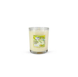 Heaven Scent Illustrated natural, soy (non-paraffin) Candle, wildlife range. Lavender & Geranium aroma, illustrated with a cottage and girl walking a dog.