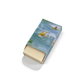 Heaven Scent's new Natural base, triple-milled, cold pressed soaps presented in beautifully illustrated boxes designed by Sarah Pettitt. Aroma: Inspiration Illustration: Surfer