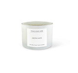 Wholesale, bespoke label large white matt 12x8cm 3-wick candles made with natural, soy, vegan wax and fragrance & essential oils, in a plain box.