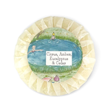 Heaven Scent's natural 45g vegan, natural pebble soaps are made in the UK and complement our Coastal Illustrated range of candles and diffusers. Aroma: Eucalyptus, Citrus & Amber; Illustration: Wild Swimming