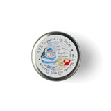 Heaven Scent 10ml Organic Base Lip Balms are made in Britain and blended with flavoured oils and Melissa Oil, with beautiful Coastal illustrated labels. Flavour: Grapefruit & Juniper;  Illustration: Fisherman & Crab