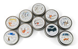 Heaven Scent 10ml Organic Base Lip Balms are made in Britain and blended with flavoured oils and Melissa Oil, with beautiful Winter illustrated labels.