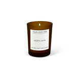 Wholesale, bespoke label 9cl amber/brown frosted glass votive candle made with natural, soy, vegan wax and fragrance & essential oils.
