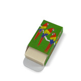 Heaven Scent's new Natural base, triple-milled, cold pressed soaps presented in beautifully illustrated boxes designed by Sarah Pettitt. Aroma: Elderflower & Lemon; Illustration: Parrots