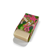 Heaven Scent's new Natural base, triple-milled, cold pressed soaps presented in beautifully illustrated boxes designed by Sarah Pettitt. Aroma: Black Pomegranate; Illustration: Leopard